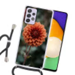 Dahlia - Bloem - Natuur - Sfeervol Hoesje Samsung Galaxy A52 5G met koord klein -sfeer1