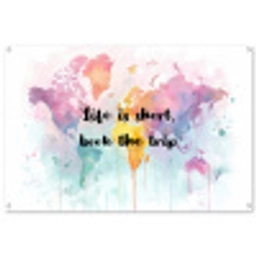 Pastelkleuren - Quote - Sierletters tuinposter los doek groot -3d