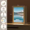 Landschap - Winter - Meer - Bergen - Uitzicht - IJs Light Box met kabel (Tafellamp) klein -USP_NL