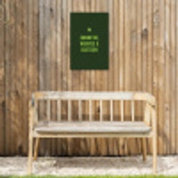 Donkergroen - Quote - Zon - Zomer Tuinposter op houten frame 2 cm dik klein -sfeer4