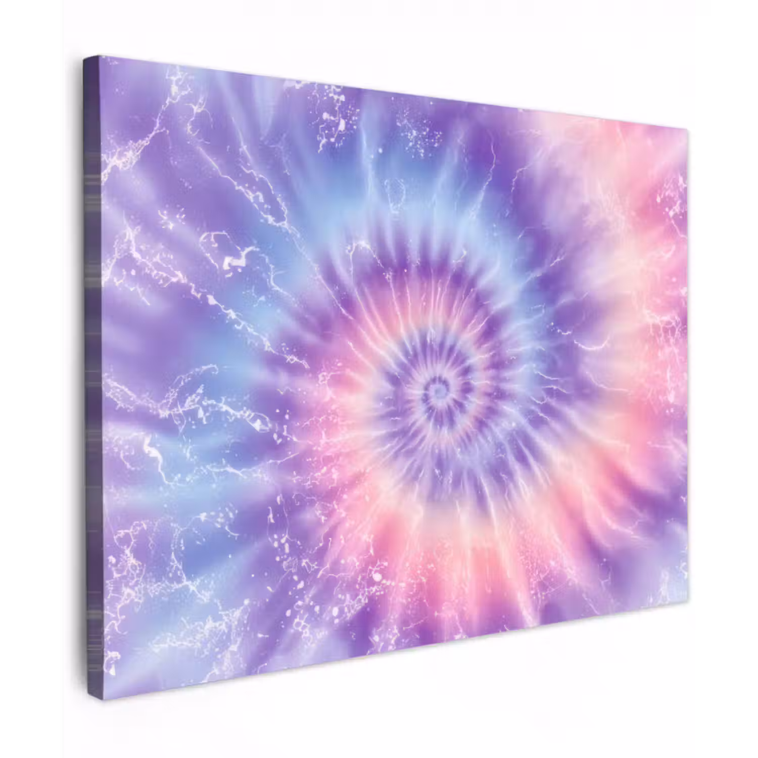 Leinwandbild - Pastelltöne - Lila - Spirale - Marmor