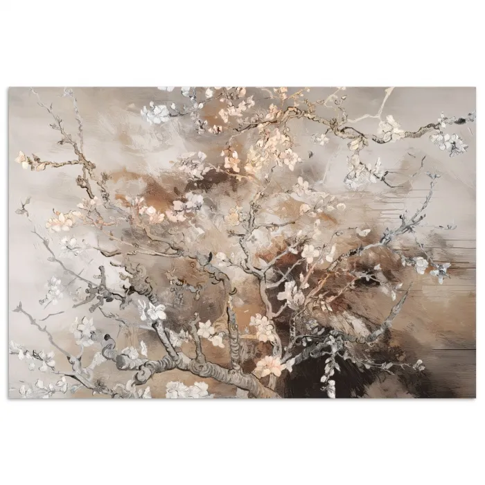 Amandelbloesem - Kunst - Van Gogh - Beige - Abstract poster papier klein -3d