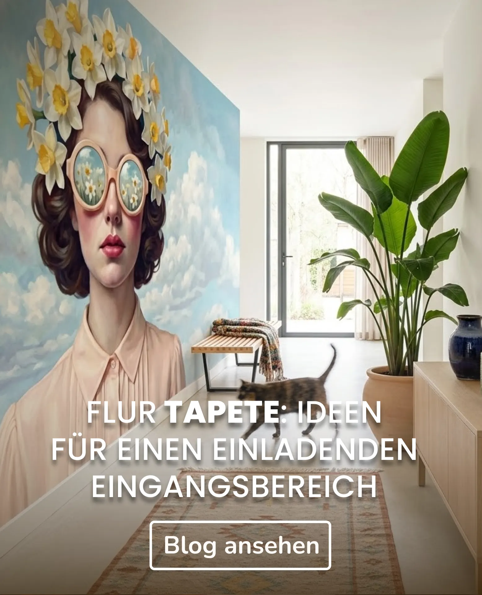 Flurtapeten-Ideen: Tapete mit Frau