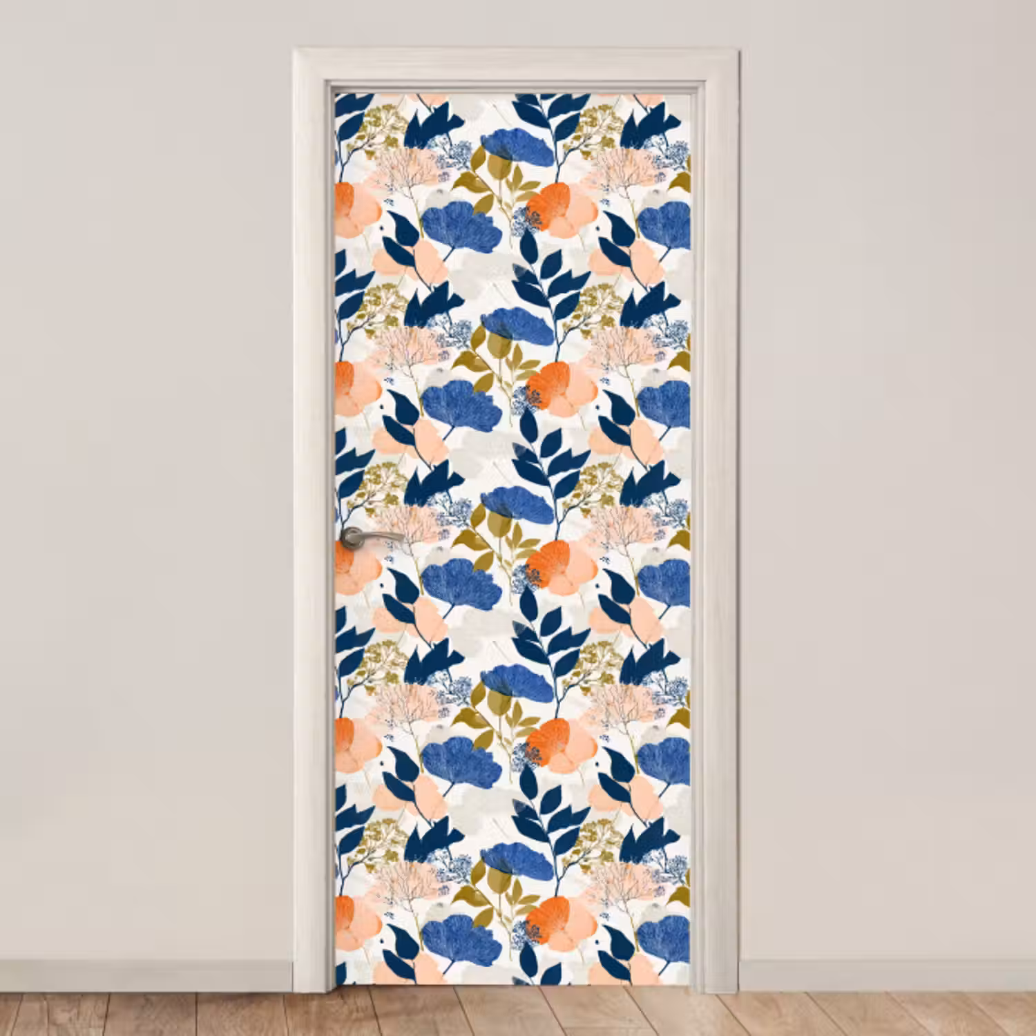 Türtapete mit Name - Blumen - Botanisch - Farbenfroh