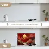 Volle maan - Landschap - Waterval keuken achterwand spatscherm klein -voor_na_NL