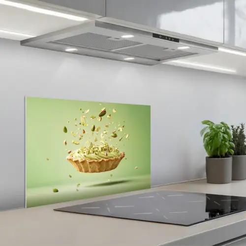 Pistache - Taart - Noten - Eten keuken achterwand spatscherm klein -3d_schuin