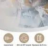 Abstract - Pastel kleuren - Goud - Modern - Aesthetic Akoestische PET Vilt - Rond klein -closeup_FR
