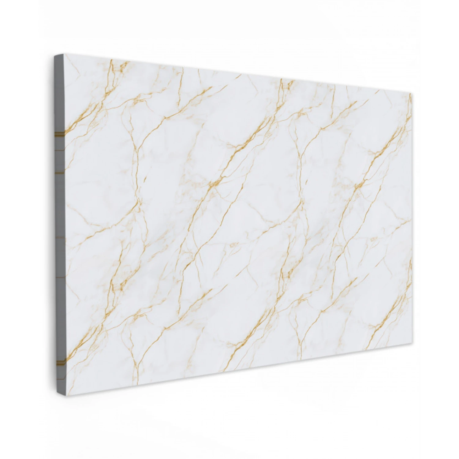 Wit - Marmer - Goud - Luxueus canvas 2cm klein 34 -z3d