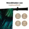 Bladeren - Tropisch - Jungle - Donkergroen Wandkleed katoen klein -sfeer2