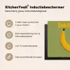 Banaan - Minimalistisch - Geel Inductie beschermer vinyl 3mm middel -sfeer2