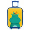 Nijlpaard - Vogels - Geel Kinderkoffer - Blauw klein -zz3dotto