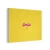 Smile - Geel - Roze PET vilt klein -3d
