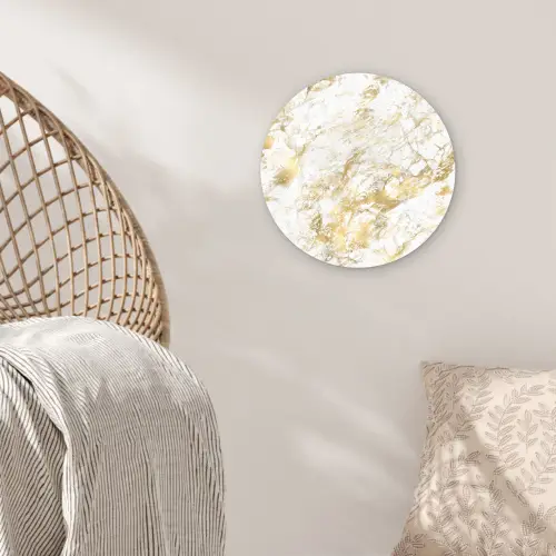 Marmer - Goud - Structuur Wandcirkel plexiglas klein 852 -sfeer5