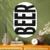 Bier - Japandi - Decoratie - Zwart Wandcirkel Ovaal Glas middel -sfeer2