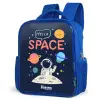 Astronaut - Quote - Planeten - Sterren Kinderrugzak - Blauw middel -schuin