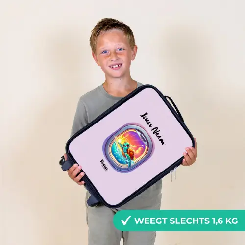 Sunset schildpad Kinderkoffer - Zwart klein -sfeer4_NL