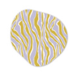 Zebra - Modern - Meerkleurig Wandcirkel Organisch Aluminium middel 851 -3d