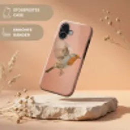 Roodborst - Natuur - Roze Toughcase MagSafe Apple iPhone 17 klein -USP_RandenV_DE