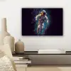 Ruimte - Neon - Astronaut - Sterren canvas 2cm klein -sfeer6