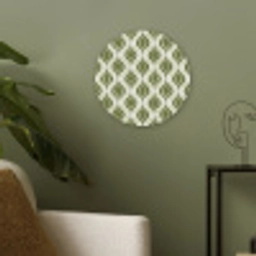 Patroon - Retro - Groen Akoestische PET Vilt - Rond klein 838 -sfeer2