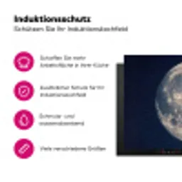 Ruimte - Maan - Kosmos Inductie beschermer vinyl 3mm klein -zzzzzzz-lf-ups