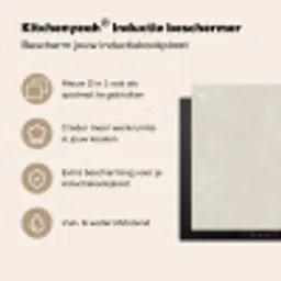 Zandkleurig - Modern - Egaal Inductie beschermer vinyl 3mm middel 274 -zzzzzzusp-haakje_NL