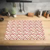 Chic - Strepen - Rood - Wit Inductie beschermer vinyl 3mm klein 276 -sfeer5