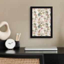 Bloemen - Patroon - Pastel fotolijst zwart zonder passe partout klein 224 -sfeer1