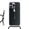 Lepel - Zilver - Metaal Hoesje iPhone 16 Pro Max met koord klein -3d