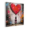 Meisje - Hart - Graffiti - Kunst - Kleuren - Rood plexiglas 5mm klein -z3d