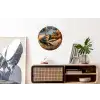 Kat - Kerst - Winter - Dier Wandcirkel aluminium klein -kantoor