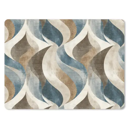 Abstract - Golven - Kleurrijk muismat rubber klein 262 -3d