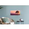 Boom - Heide - Zonsopgang Muursticker klein -plant