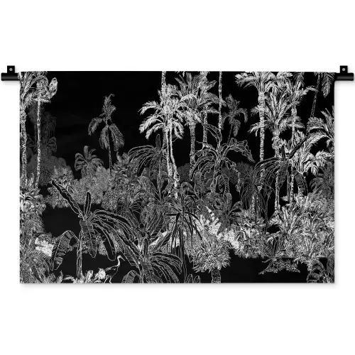Jungle - Bomen - Bladeren - Tropical Wandkleed katoen klein -zz3d