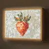 Aardbei - Rood - Mozaïek - Fruit Light Box met batterij (Wandlamp) middel -z3d_website