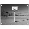 Basketbalpaal - Landschap - Zand - Wit tuinposter los doek klein -3d