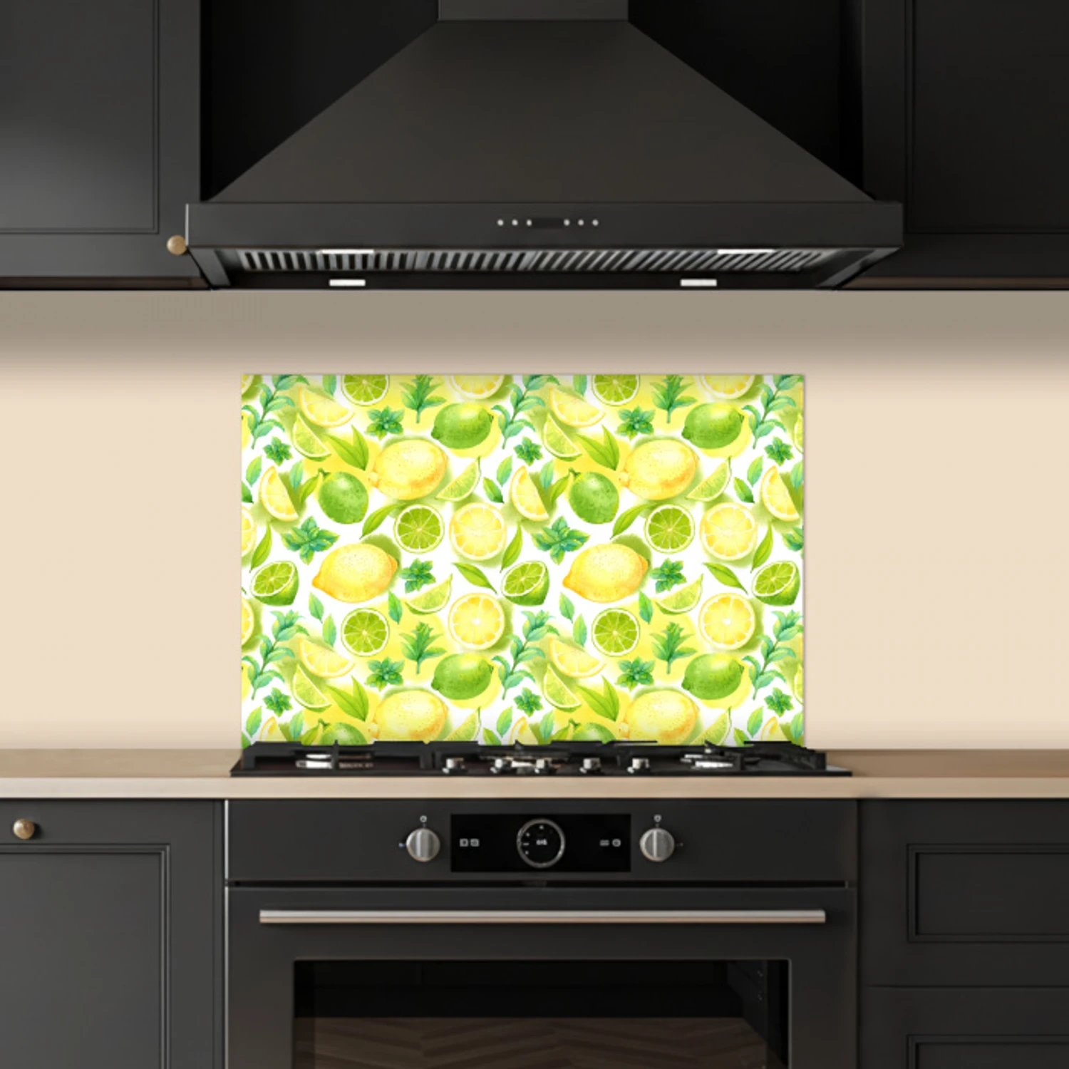 Citroen - Geel - Limoen - Groen keuken achterwand spatscherm klein 900 -sfeer1