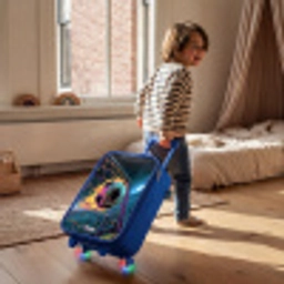 Neon - Net - Voetbal - Kleurrijk Kinderkoffer - Blauw klein -sfeer1