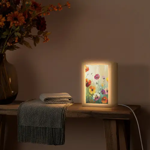 Kunst - Bloemen - Lente - Natuur Light Box met kabel (Tafellamp) klein -sfeer4