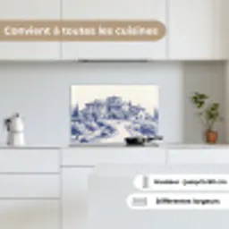 Rustiek - Landgoed - Blauw keuken achterwand spatscherm klein -sfeer4_FR