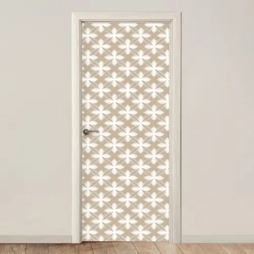 Patroon - Symmetrisch - Beige deurposter klein 289 -3d_beige