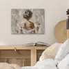 Vrouw - Verf - Abstract - Beige - Modern PET vilt klein -sfeer3