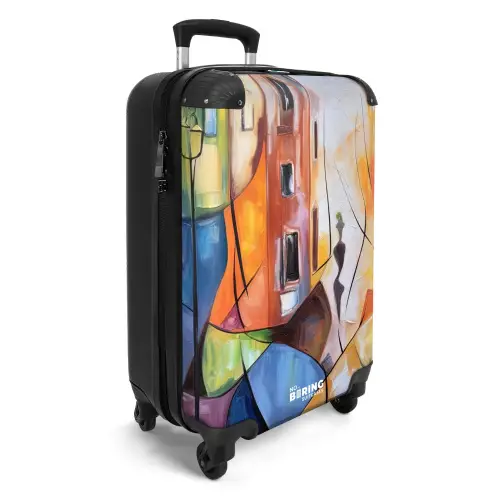 Abstract - Kunst - Schilderij - Kleuren NBS - Handbagage koffer - Kinderen Unisex middel -productfoto_3d