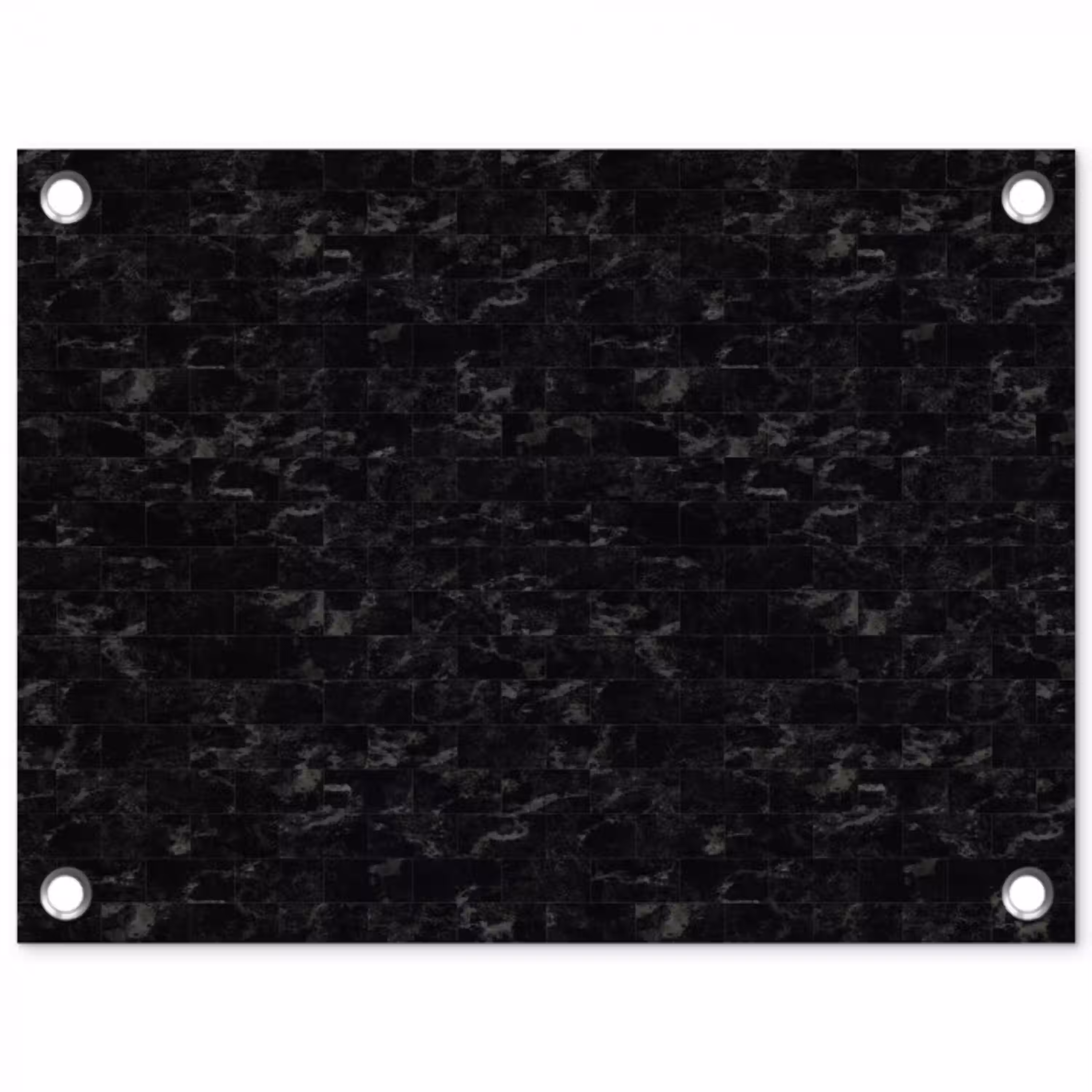 Tegels - Patroon - Marmer - Zwart tuinposter los doek klein 239 -3d