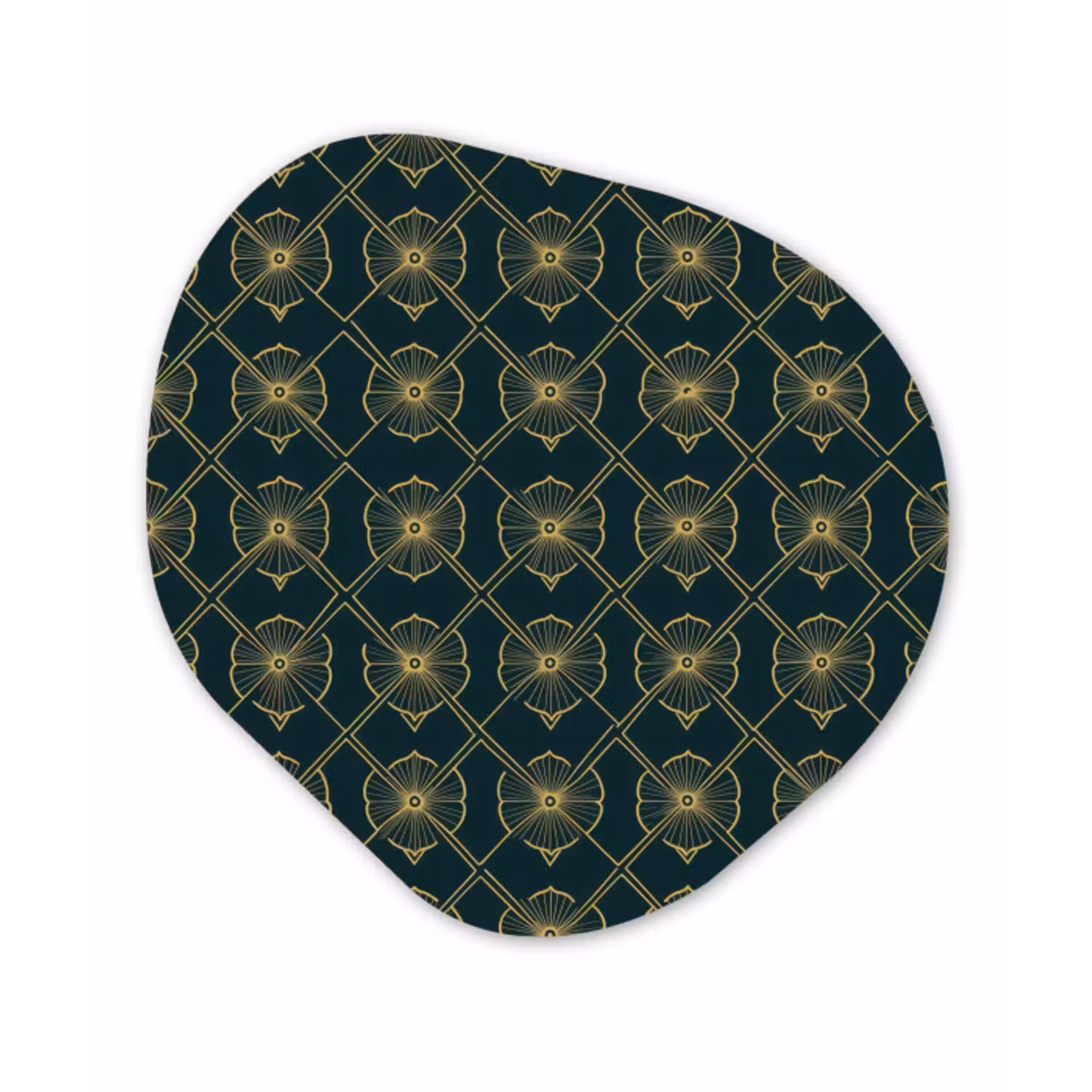 Geometrisch - Elegant - Groen Wandcirkel Organisch Forex 3mm klein 629 -3d