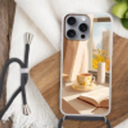 Thee - Boek - Thee - Herfst Hoesje iPhone 16 Pro Max met koord klein -sfeer4