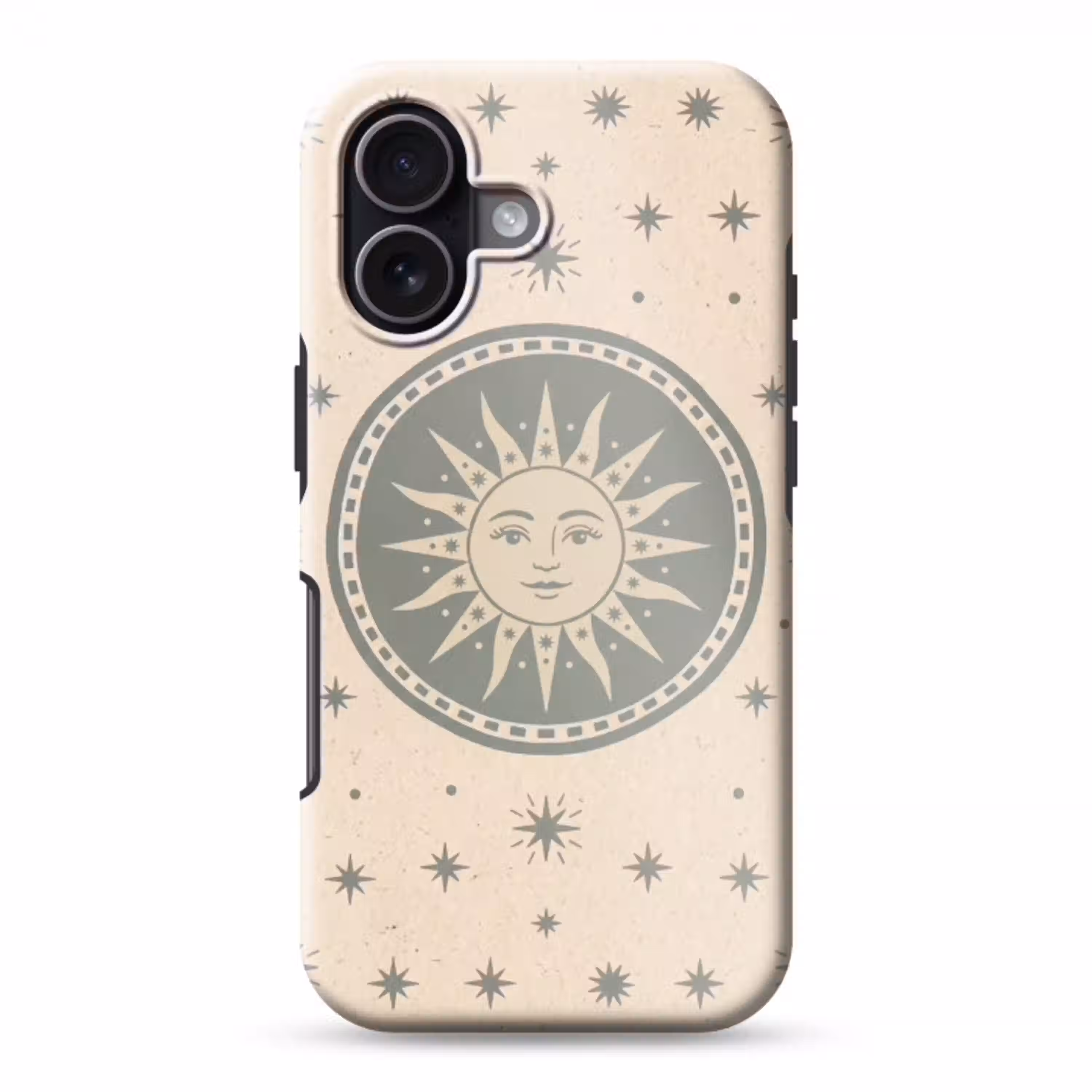 Zon - Sterren - Astrologie - Vintage - Groen Toughcase MagSafe Apple iPhone 17 klein -3d