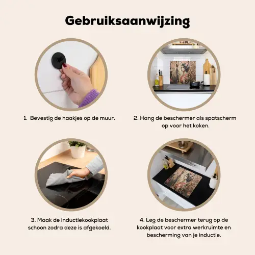Kimono - Vrouw - kersenbomen Inductie beschemer met haakjes middel -ky-gebruik-nl