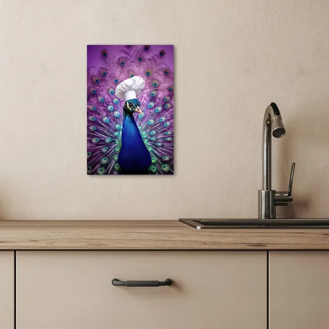 Pauw - Koksmuts - Cool - Paars KitchenYeah - Keuken - Canvas klein -sfeer2