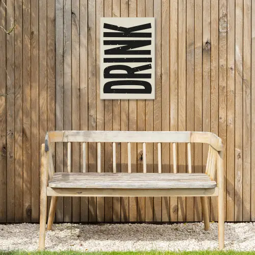 Vintage - Zwart - Decoratie - Japandi Tuinposter op houten frame 2 cm dik klein -sfeer4